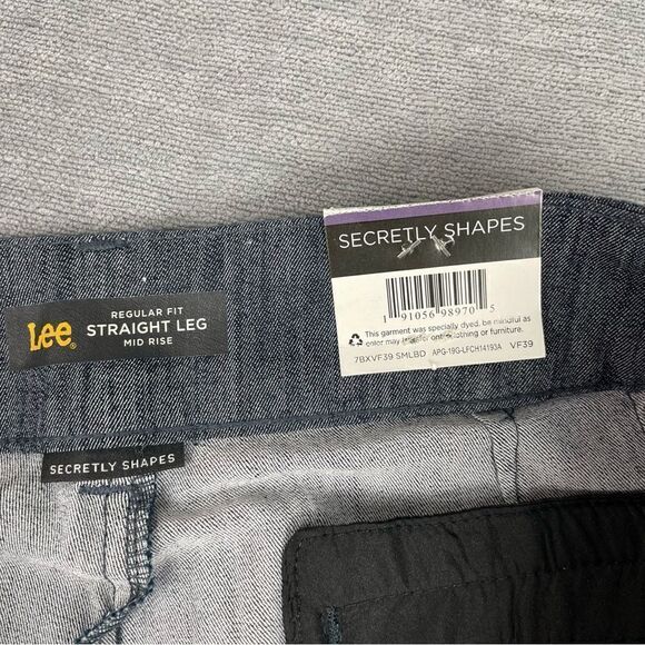 Lee Regular Fit Straight Leg Lightweight Secretly Shapes Pants Size 16S - Picture 6 of 12